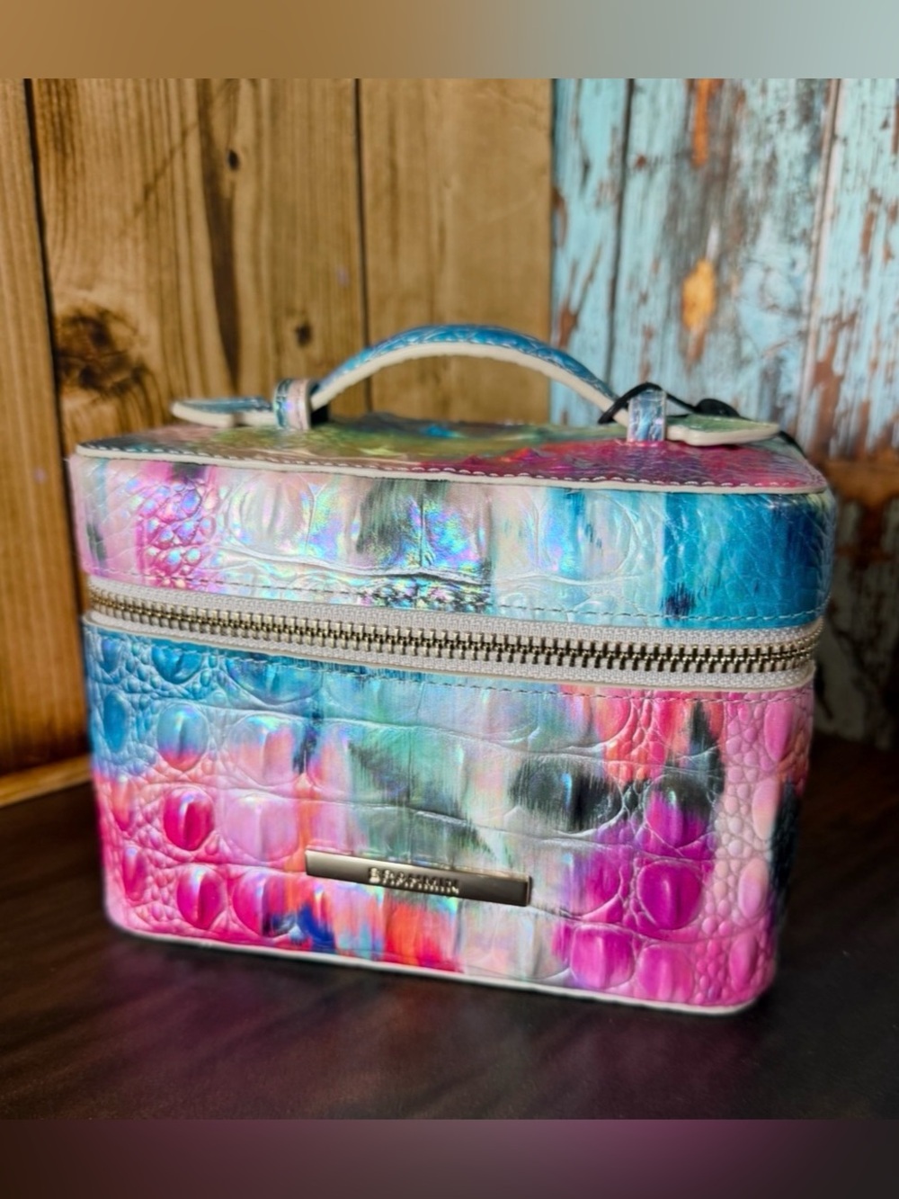 BRAHMIN SMALL CHARMAINE MELBOURNE Makeup Bag Leather IMPRESSION NWT FIRM $ - Picture 6 of 14